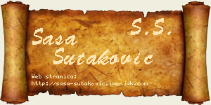 Saša Šutaković vizit kartica
